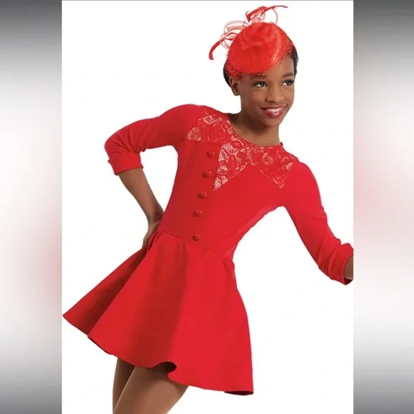 chinese dress ladies CADENCE lace Contemporary lyrical Dance Costume/ dress